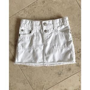 True Religion girls white denim skirt 5